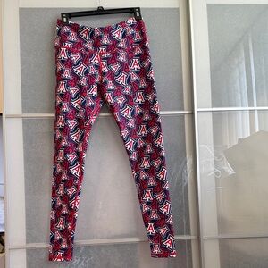 Arizona Wildcats women Leggings - Red and Blue University of Arizona